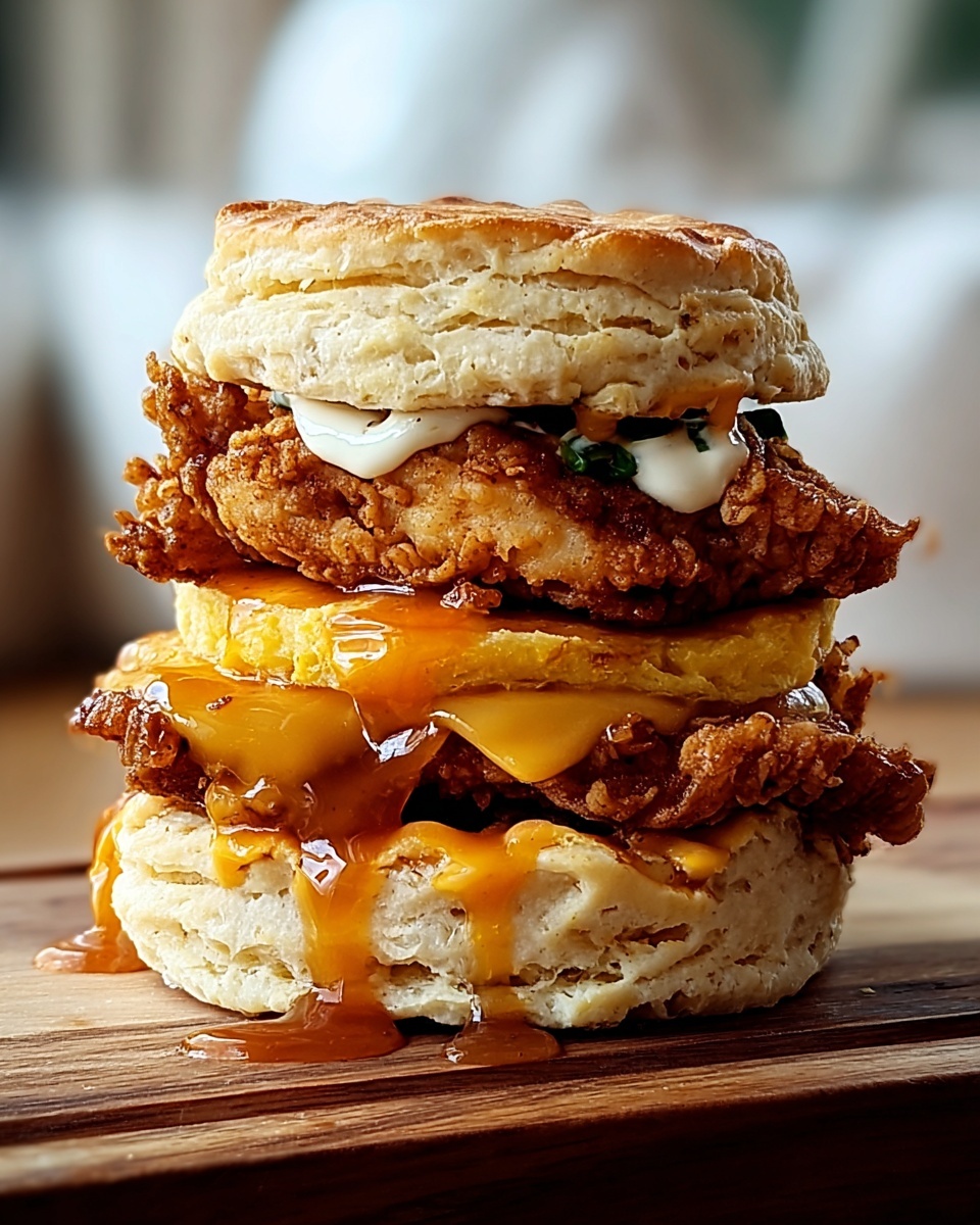 Buttermilk Biscuit Fried Chicken Sandwich Recipe - Recipe Image