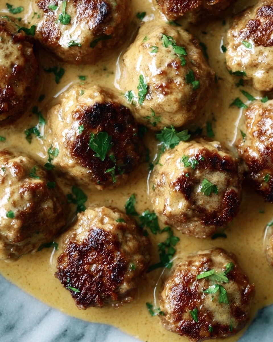 Meatballs in Dijon Gravy Recipe - Recipe Image