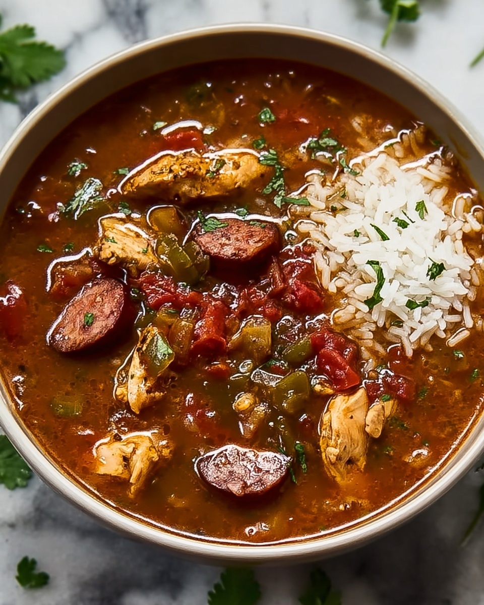 Cajun Chicken and Sausage Gumbo Recipe - Recipe Image