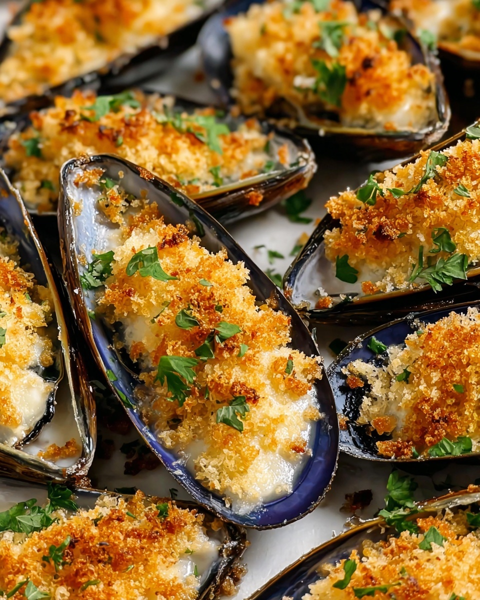 Stuffed Baked Mussels Recipe - Recipe Image