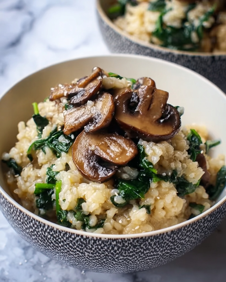Low Carb Mushroom & Spinach Cauliflower Rice Recipe - Recipe Image