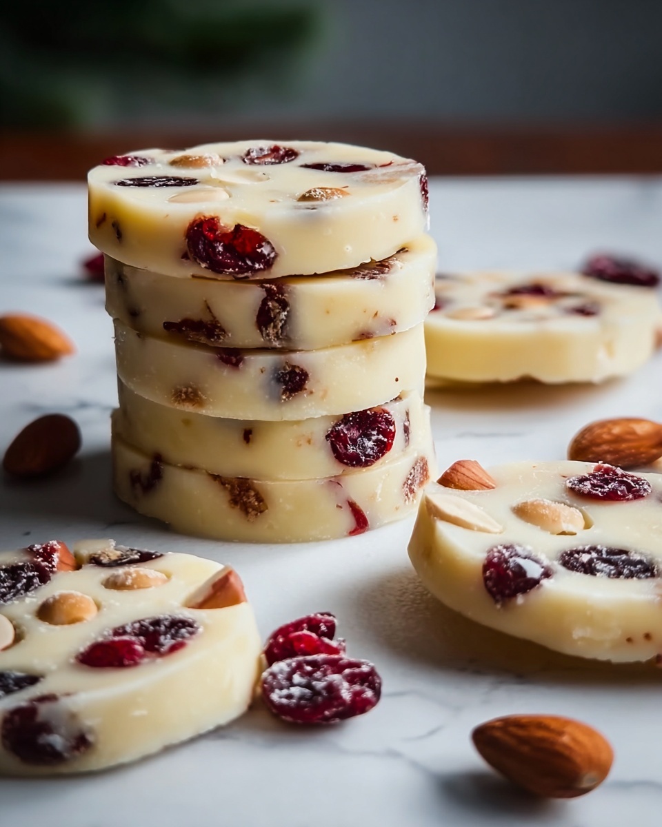 Buttery Cranberry Almond Shortbread Cookies Recipe - Recipe Image