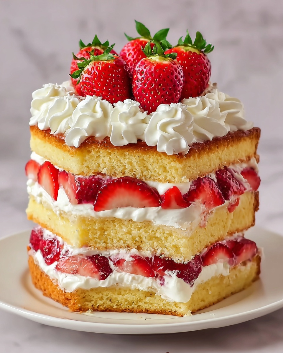 The Best Strawberry Shortcake Cake Recipe - Recipe Image