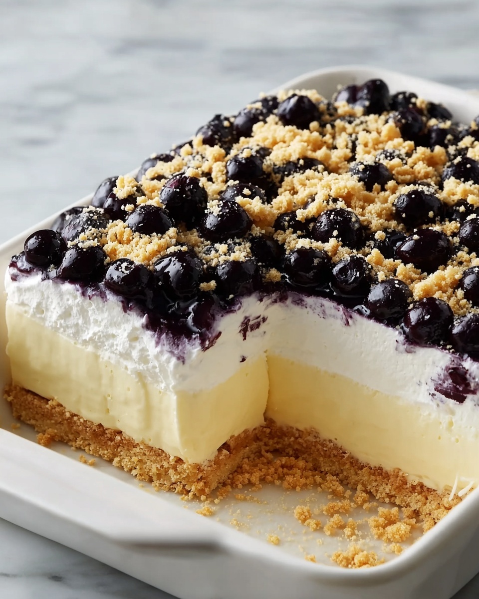No Bake Lemon Blueberry Dessert Recipe - Recipe Image