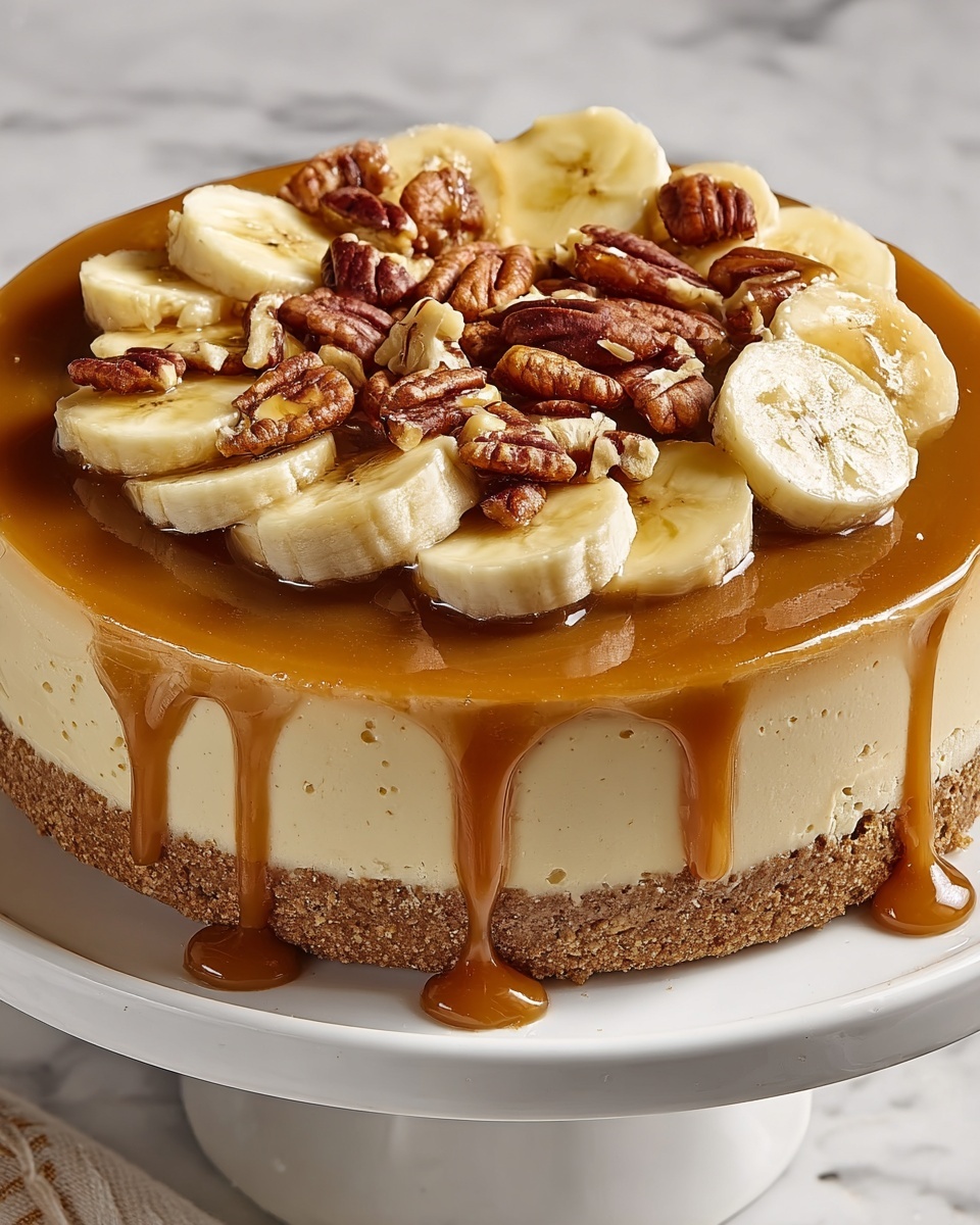 Banana Caramel Nut Cheesecake Recipe - Recipe Image