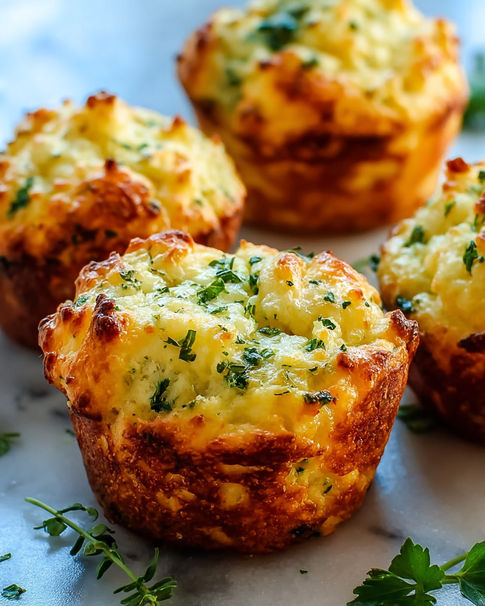 Crispy Parmesan Zucchini Potato Muffins Recipe - Recipe Image