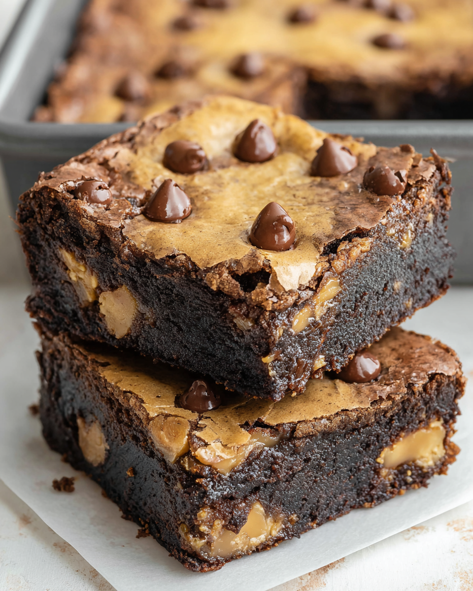 Chocolate Chip Cookie Brownie Bars Recipe - Recipe Image