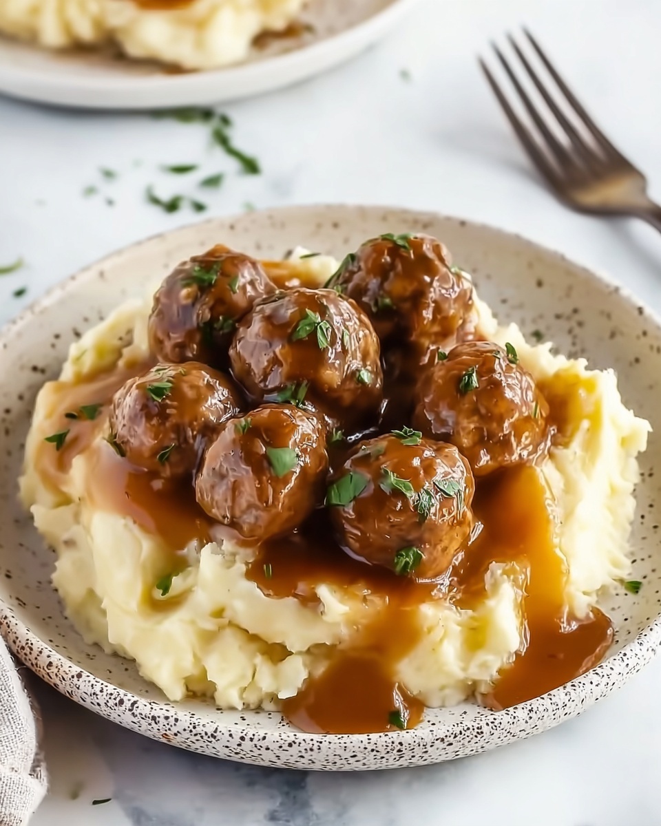 Slow Cooker Salisbury Steak Meatballs Recipe - Recipe Image