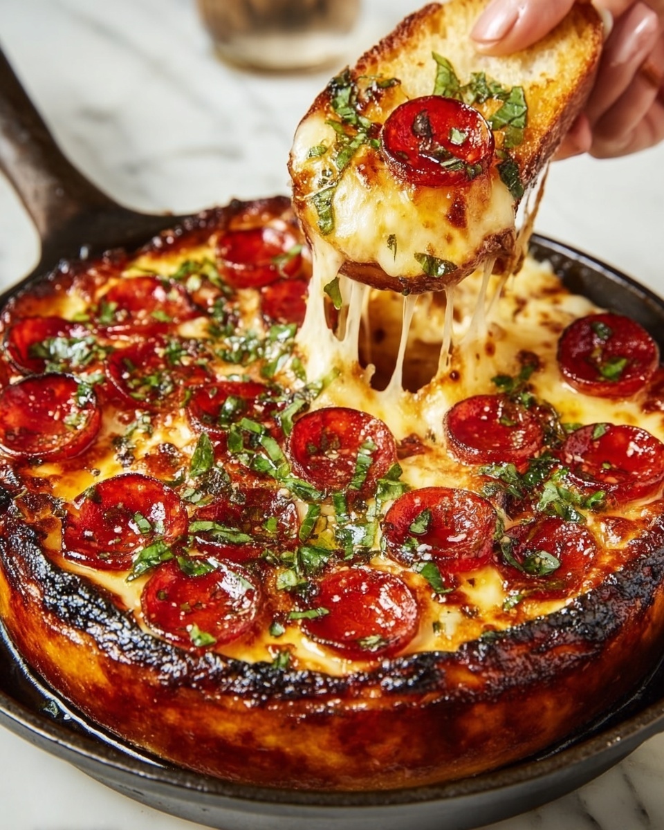 Hot Honey Pepperoni Pizza Dip: The Ultimate Party Appetizer Recipe - Recipe Image