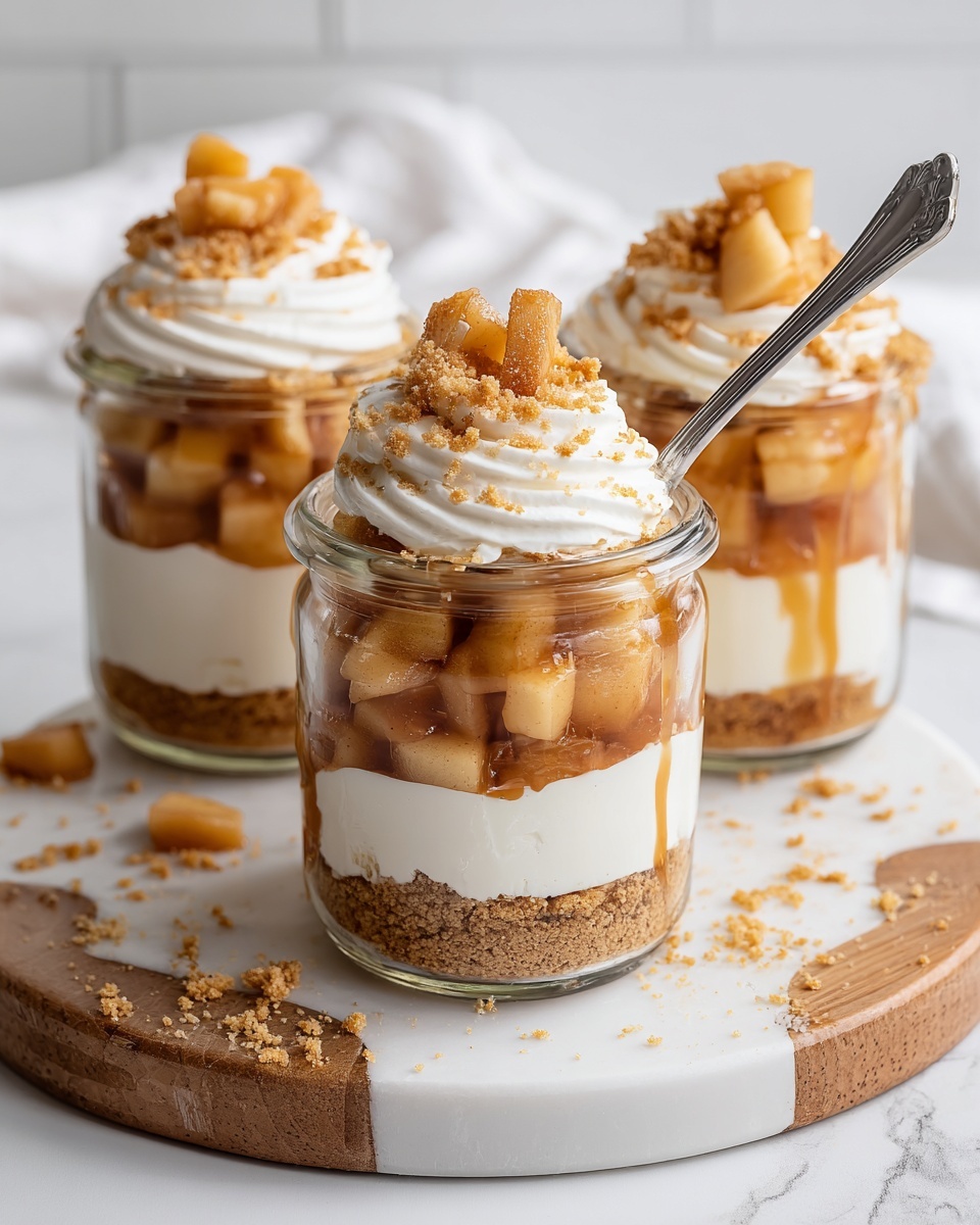 No-Bake Apple Cheesecake Jars Recipe - Recipe Image