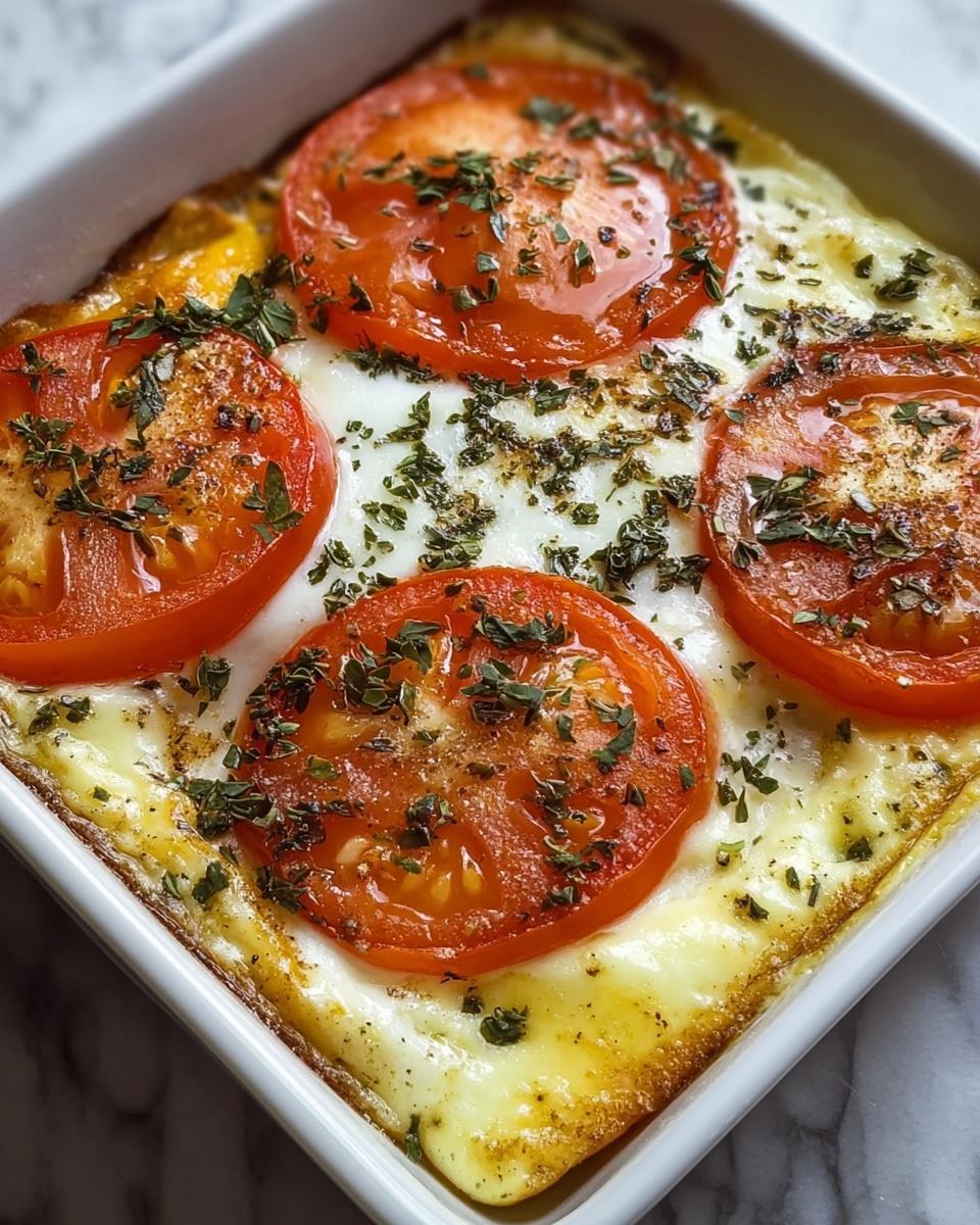 Tomato and Cheese Egg Bake Recipe - Recipe Image