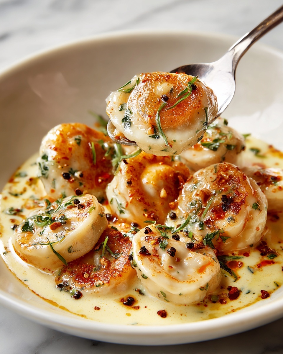 Chicken Ricotta Meatballs with Spinach Alfredo Sauce Recipe - Recipe Image