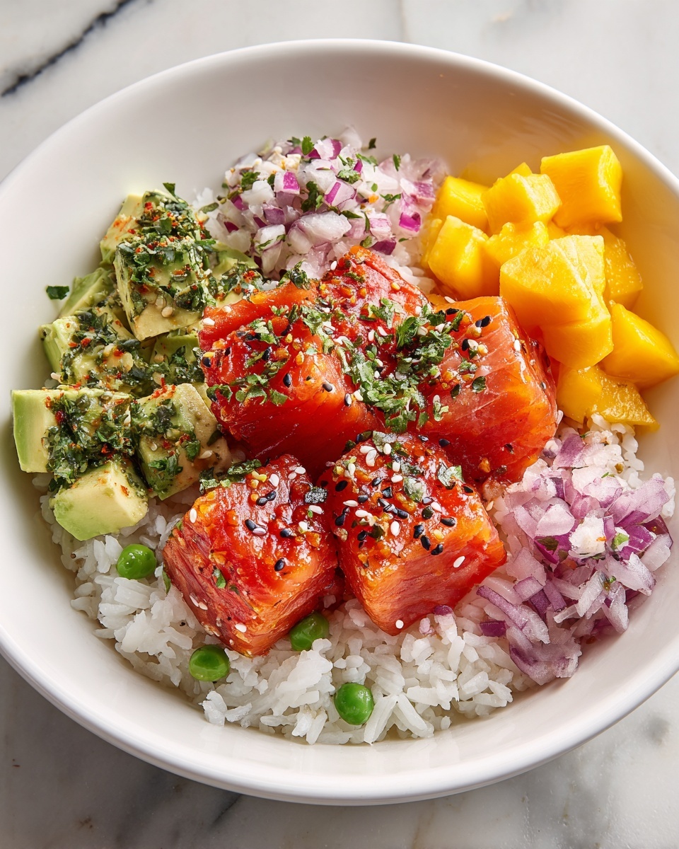 Spicy Salmon Bowls with Coconut Rice Recipe - Recipe Image