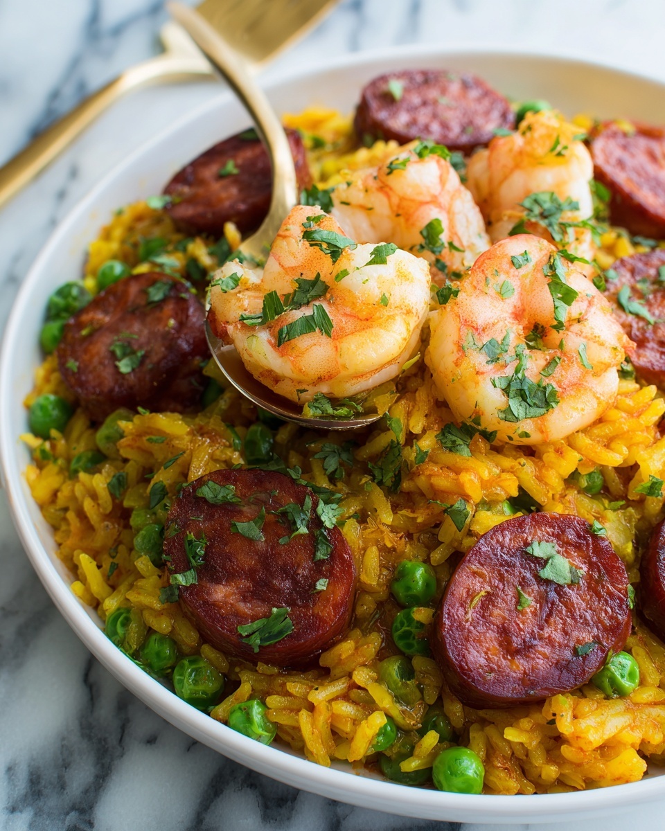 Weeknight Shrimp and Chorizo Paella Recipe - Recipe Image