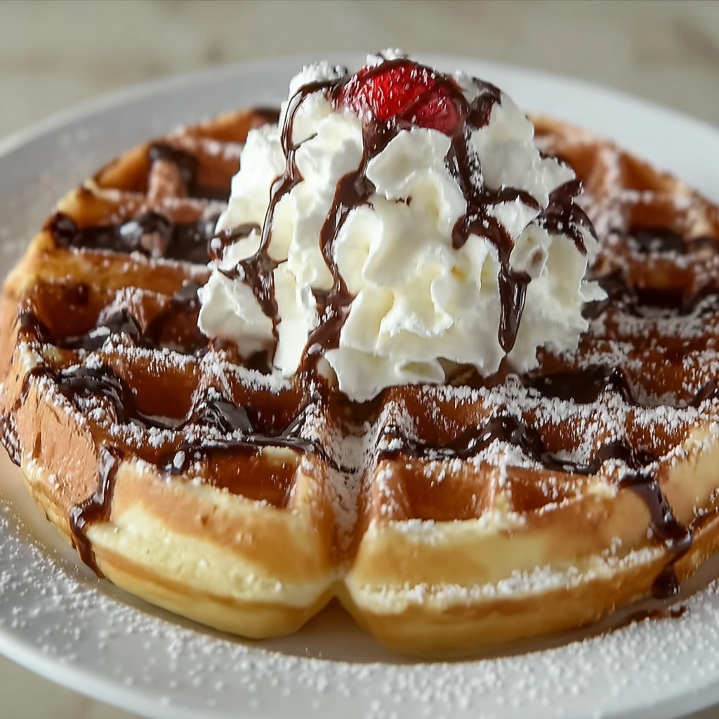 Cake Mix Waffles Recipe - Recipe Image