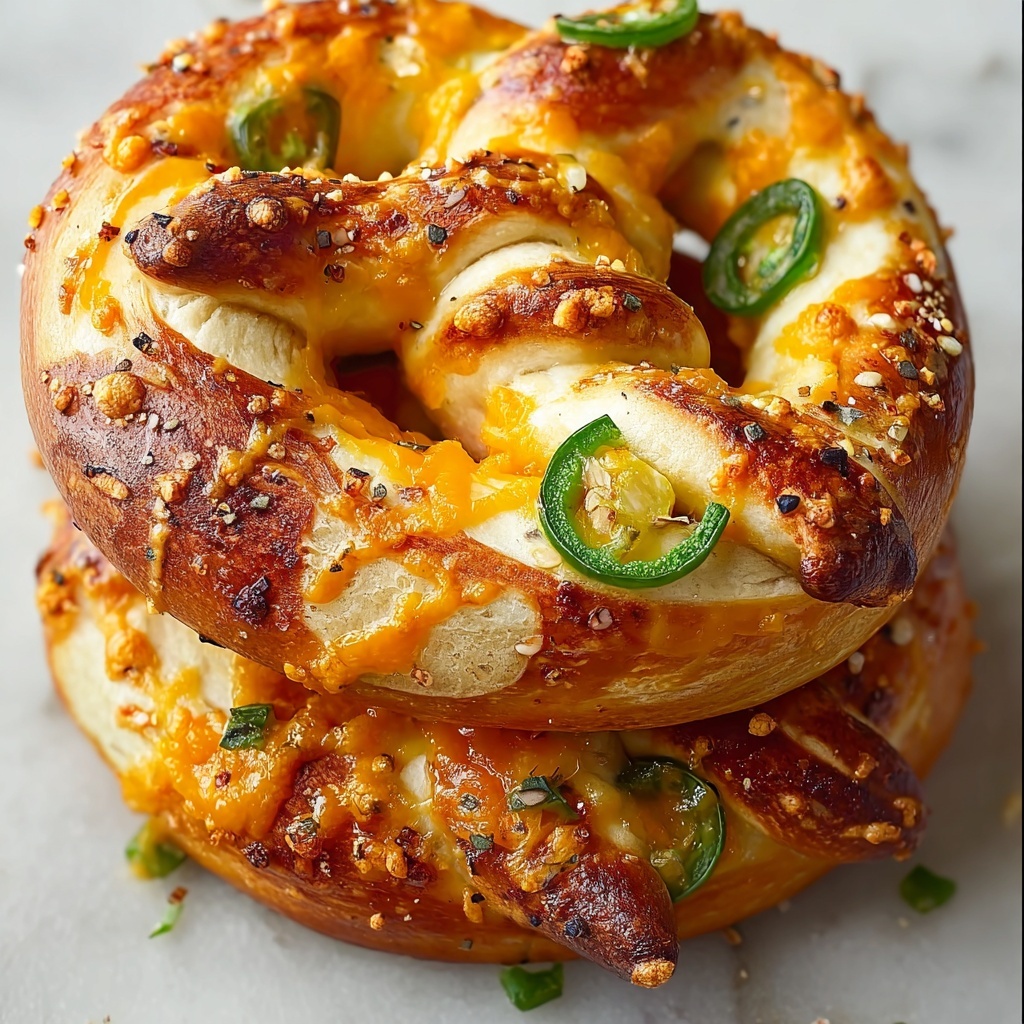Jalapeño Cheese Stuffed Pretzels Recipe - Recipe Image