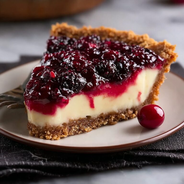 Cranberry Cheesecake Pie Recipe