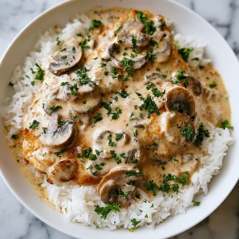 Parmesan-Garlic Mushroom Chicken Recipe