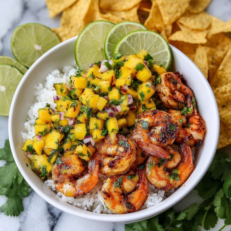 Chili Lime Shrimp Bowls with Mango-Avocado Salsa Recipe