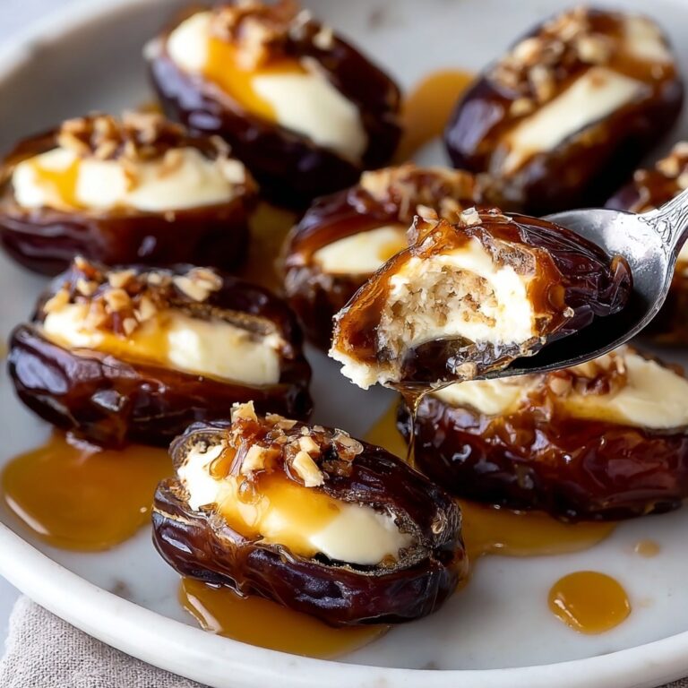 Mascarpone Stuffed Dates with Maple Drizzle Recipe