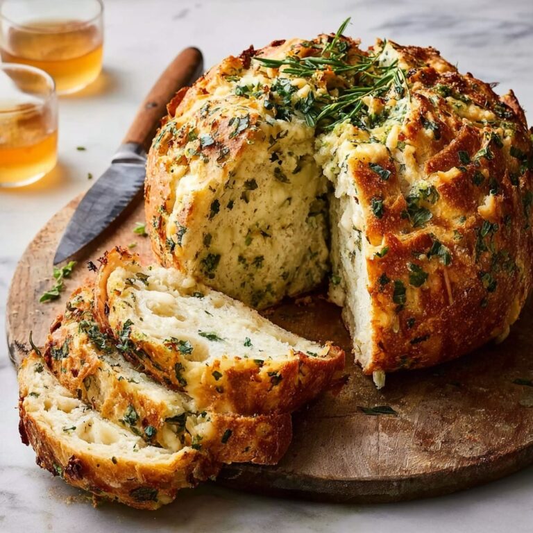 Garlic Herb Cheddar Cheese Bread Recipe