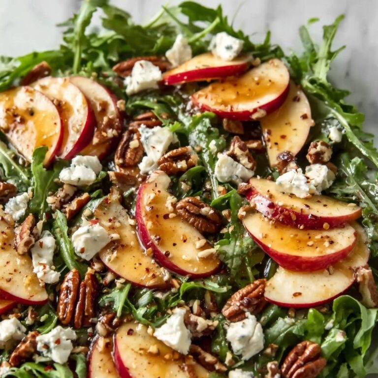 Apple Arugula Salad with Maple Pecans and Balsamic Dressing Recipe