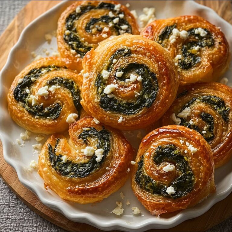 Spinach Feta Puff Pastry Pinwheels Recipe