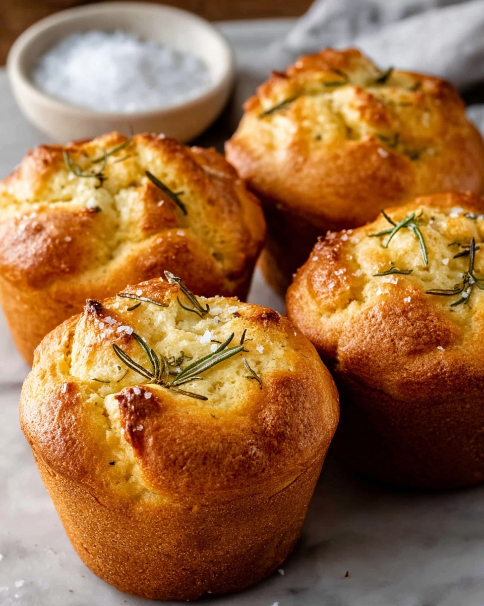 Easy Garlic Rosemary Focaccia Muffins Recipe - Recipe Image