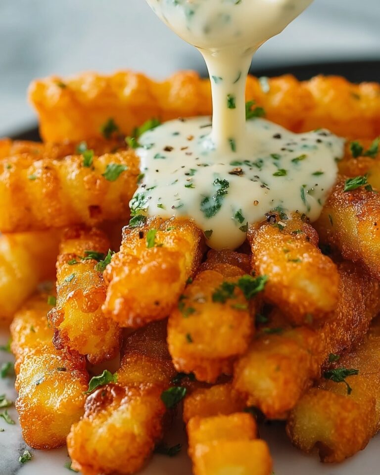 Crispy Veggie Potato Sticks with Cheese Sauce Recipe