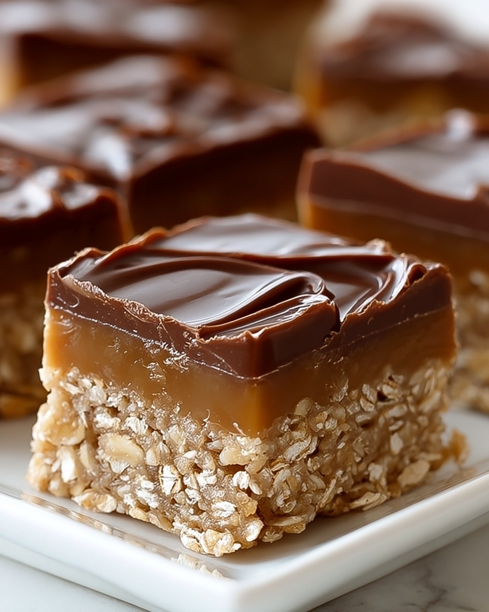 Best No-Bake Chocolate Oatmeal Bars Recipe - Recipe Image