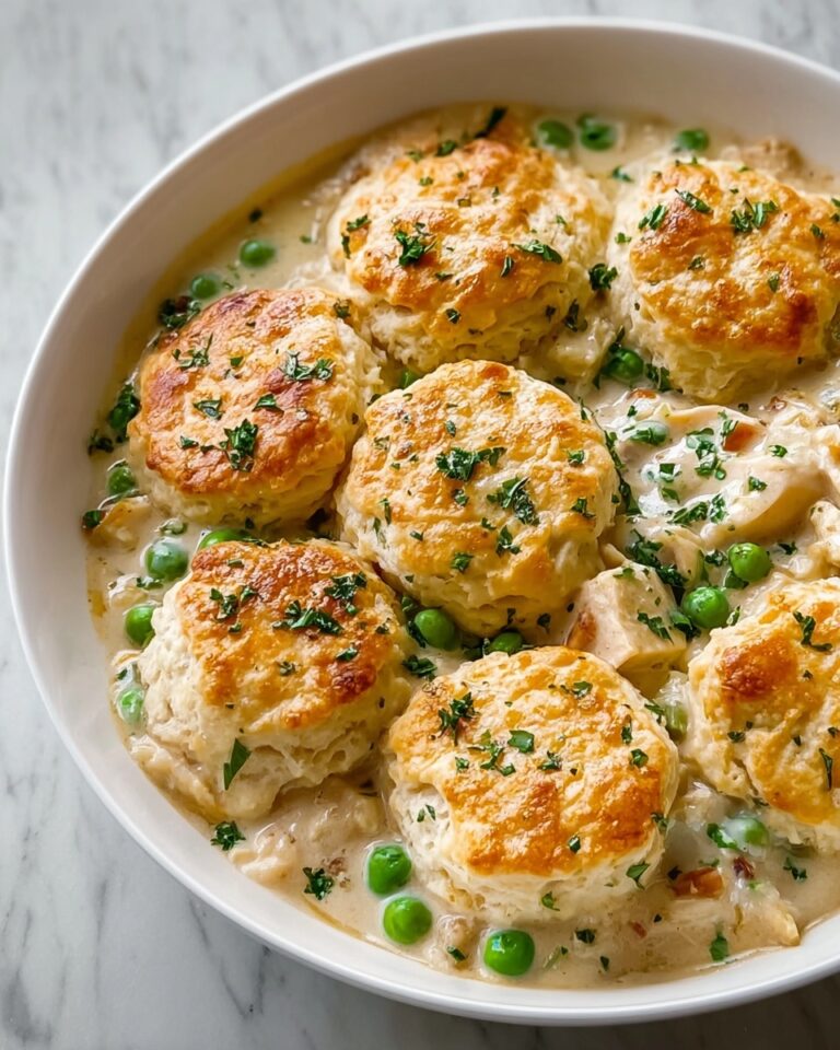 Chicken Pot Pie with Cheddar Chive Biscuits Recipe