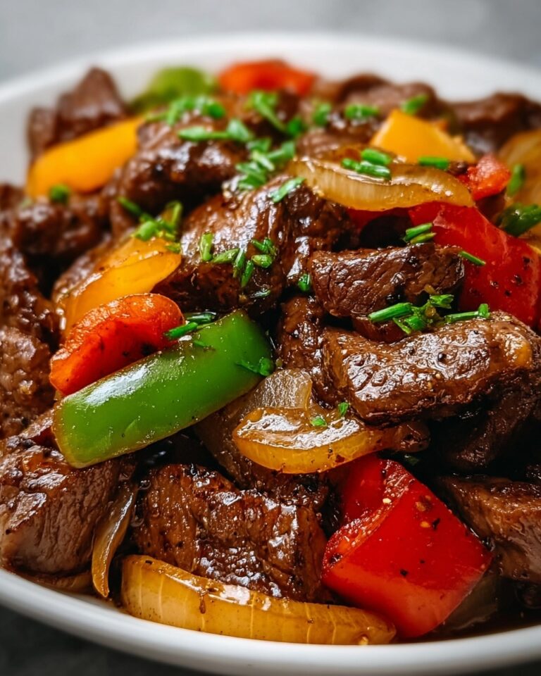 Pepper Steak with Bell Peppers and Onion Recipe