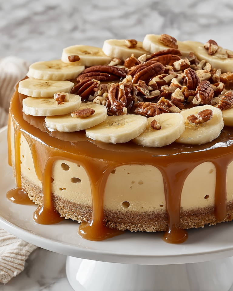 Banana Caramel Nut Cheesecake Recipe