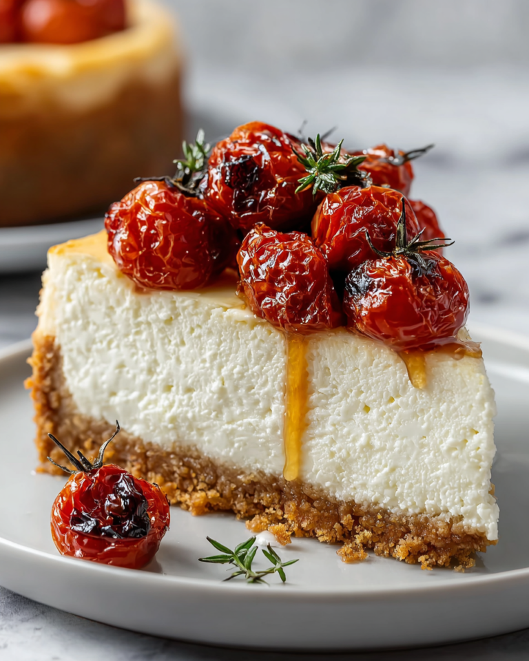 Savory Cheesecake with Roasted Tomato Jam and Parmesan Crust Recipe
