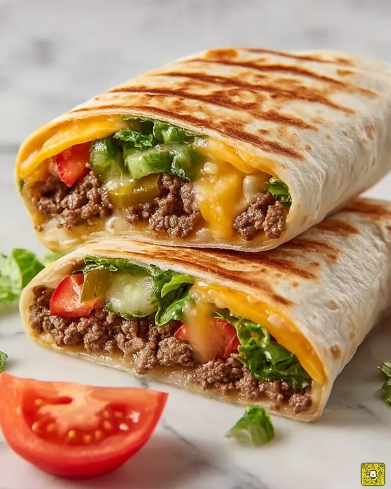 Grilled Cheeseburger Wraps Recipe
