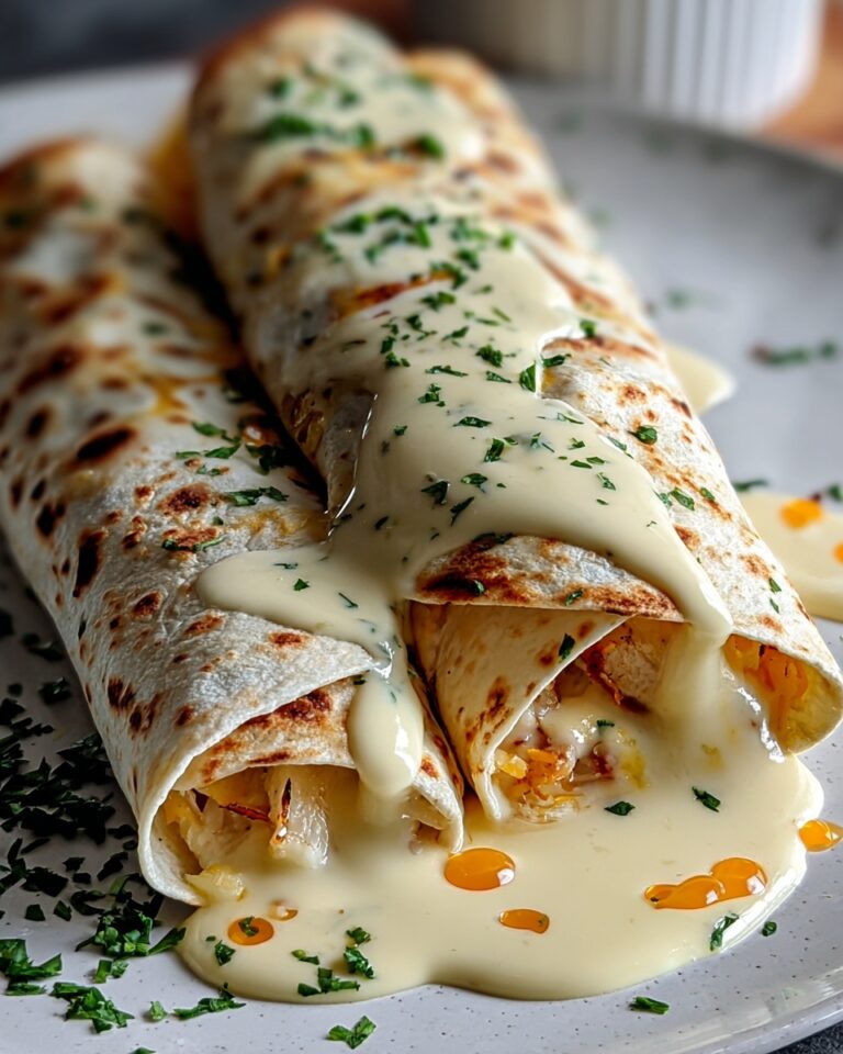 Cheesy Chicken Alfredo Wraps Recipe