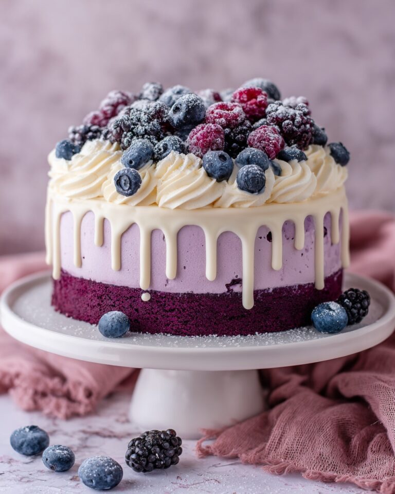 White Chocolate Blackberry Poke Cake Recipe