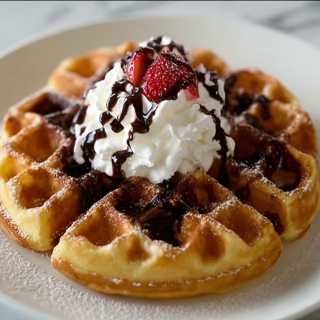 Cake Mix Waffles Recipe - Recipe Image