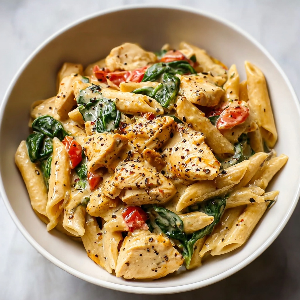 Creamy Chicken and Spinach Pasta Recipe - Recipe Image