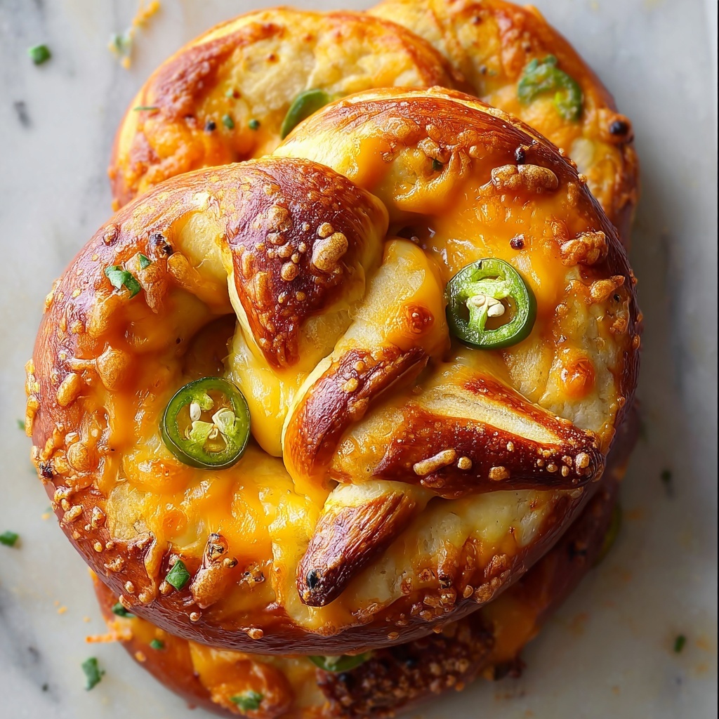 Jalapeño Cheese Stuffed Pretzels Recipe - Recipe Image