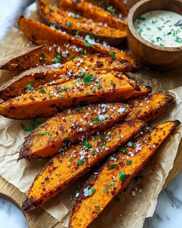 Garlic Parmesan Sweet Potato Wedges Recipe