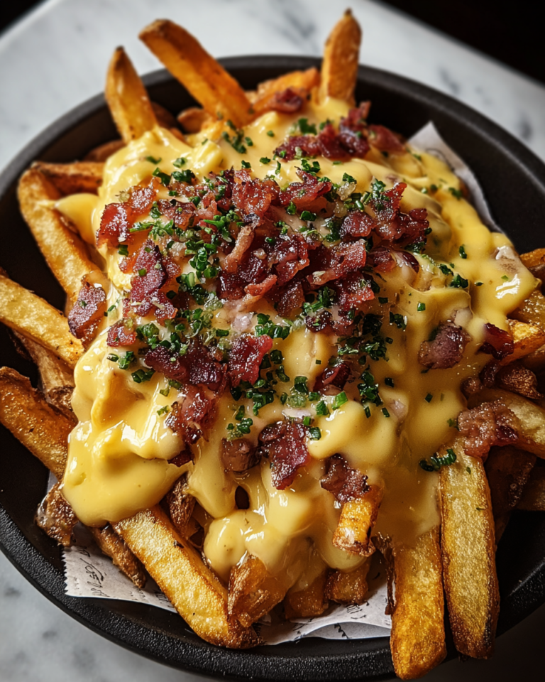 Loaded Fries with Cheddar, Bacon, and Green Onions Recipe