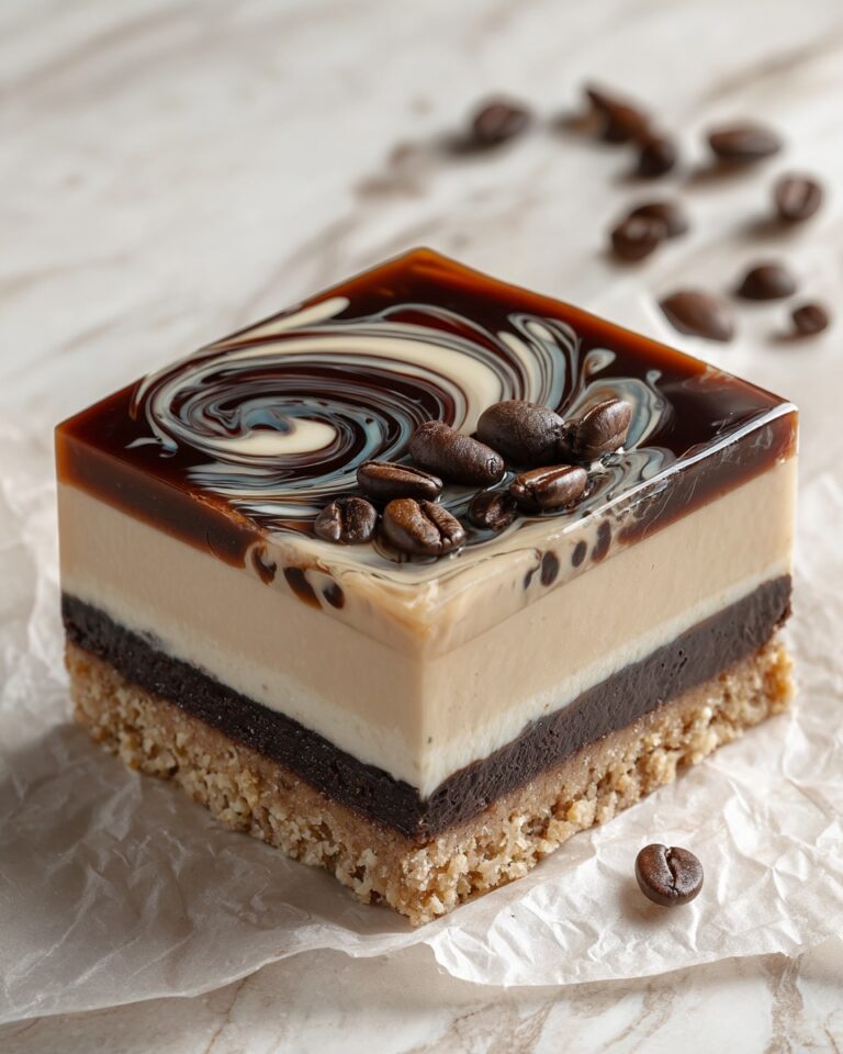 Elegant Coffee Caramel Cheesecake Bars Recipe